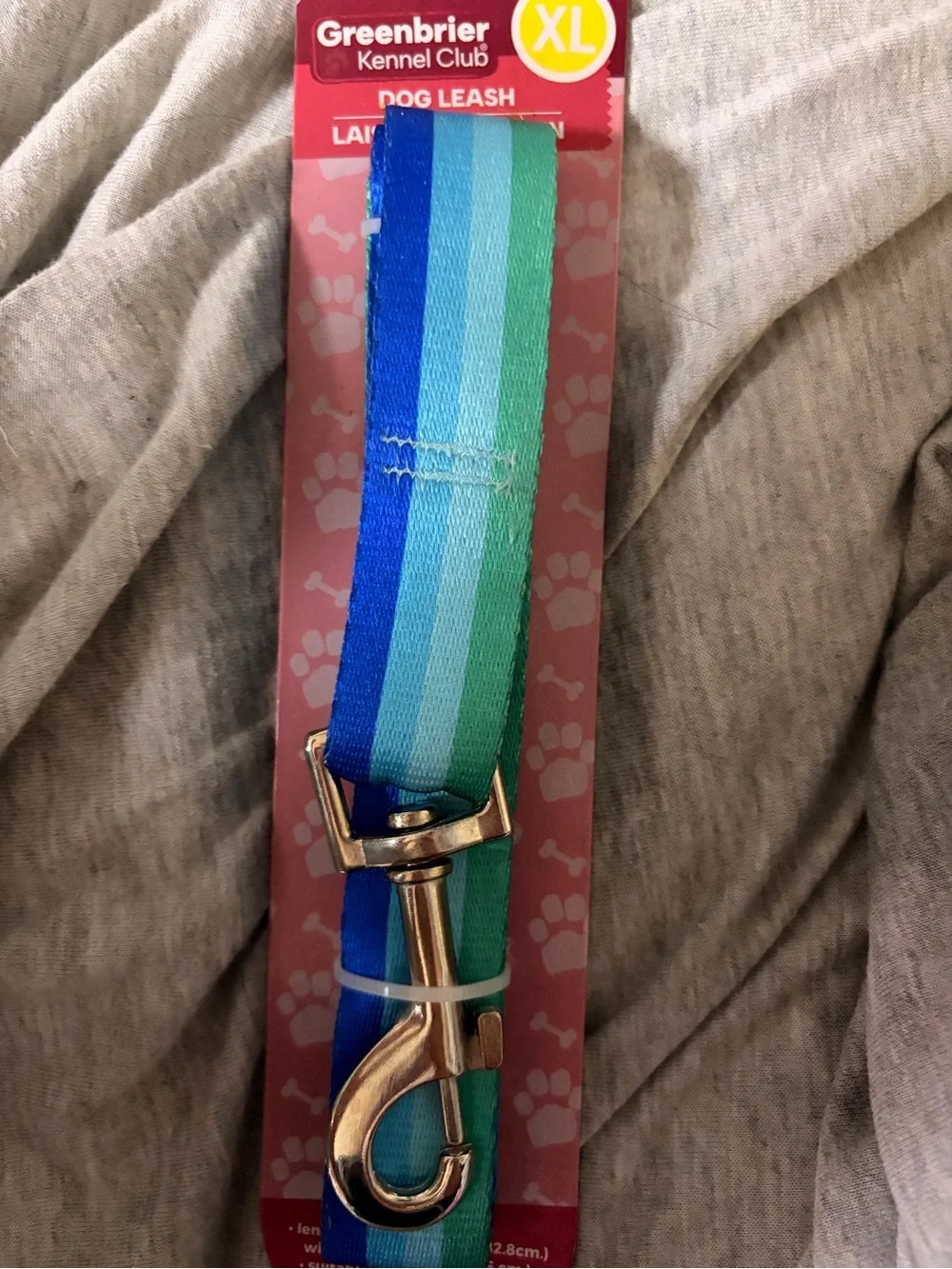*BRAND NEW* Greenbrier Kennel Club XL Dog Leash - Blue & Teal Stripes
